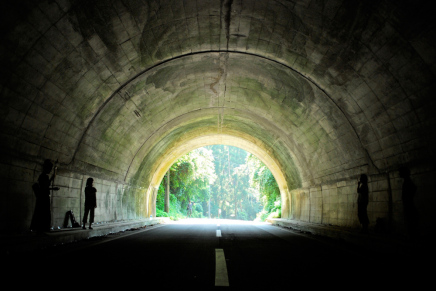 つむぎねトンネルパフォーマンス Tsumugine performance in a tunnel